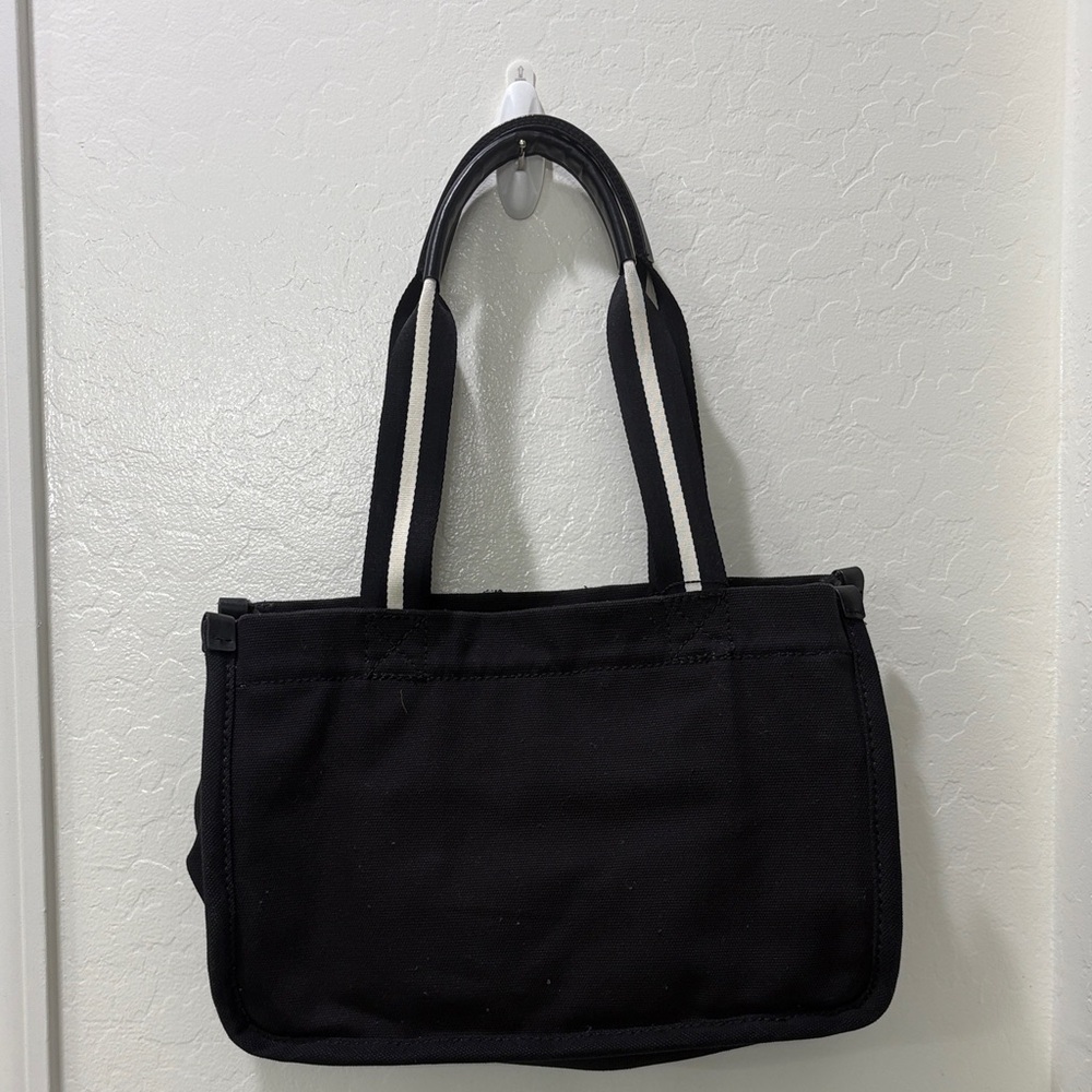 Marc Jacobs Black and White Logo Canvas Tote - Picture 3 of 3
